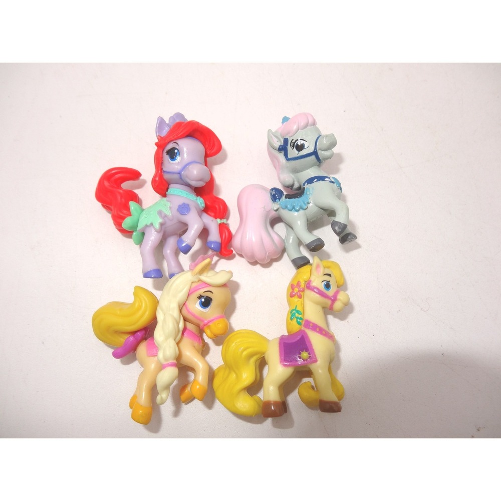 Disney Princess Palace Pets Whisker Haven Horse Figures Lot of 4 Mini Toys